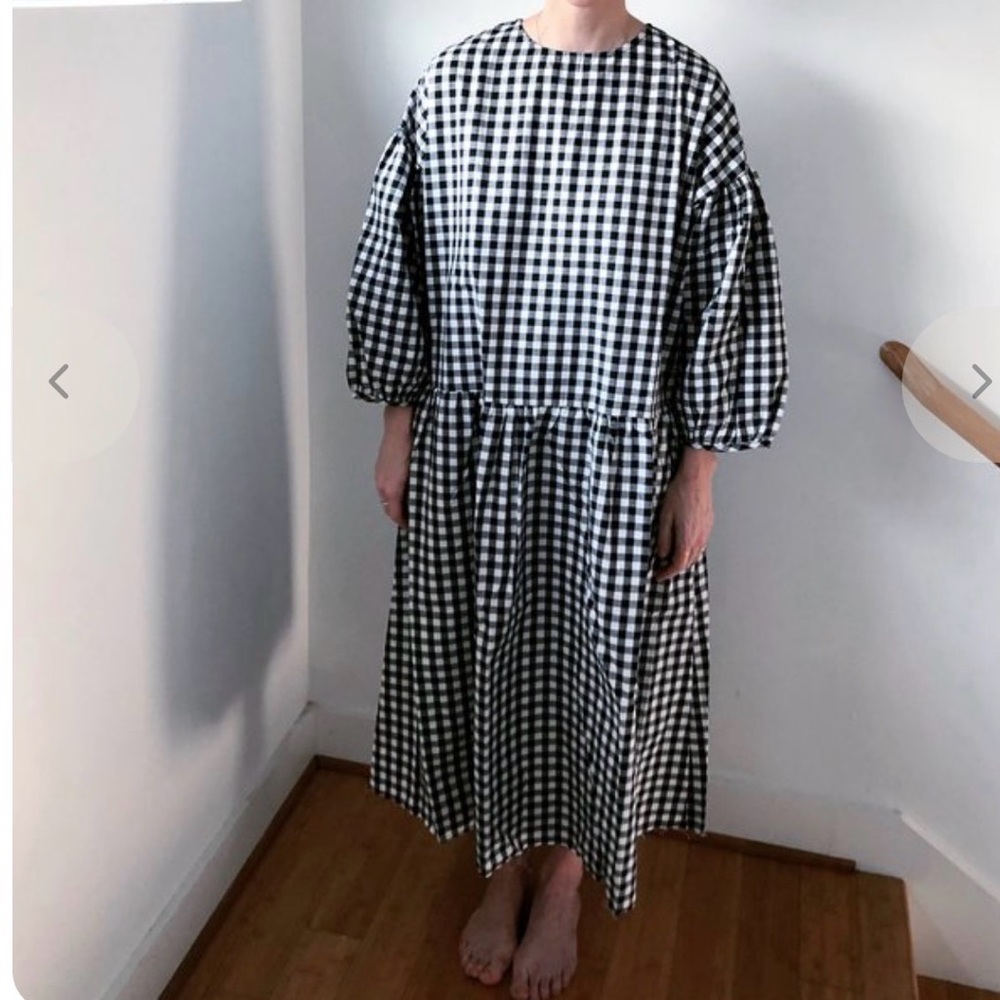 Black and White Gingham Dress- April Meets October Dress